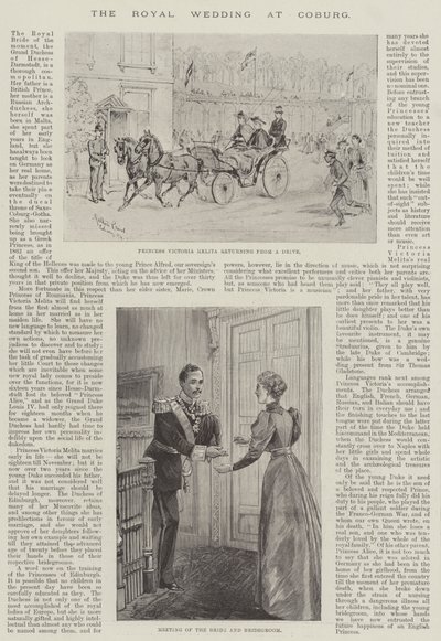 The Royal Wedding at Coburg by Melton Prior